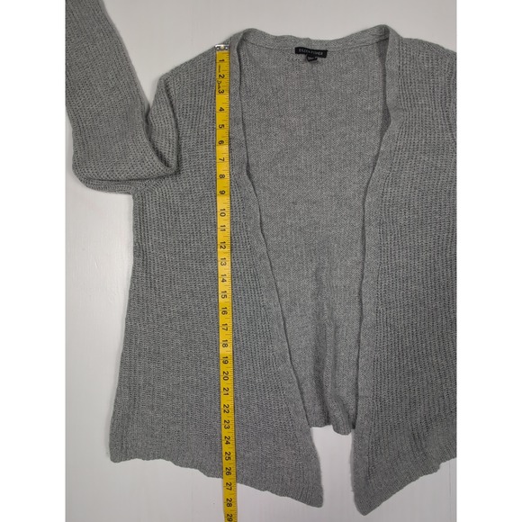 Eileen Fisher 100% Cashmere Grey Open Front Cardigan Sweater Medium Italian Yarn - Picture 3 of 8